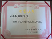 2013年度南通市建筑业优秀企业